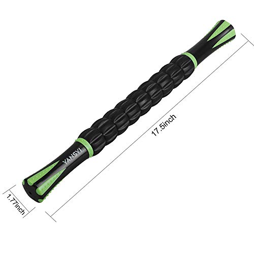 YANSYI Muscle Recovery Roller Stick, 9-Roller Deep Tissue