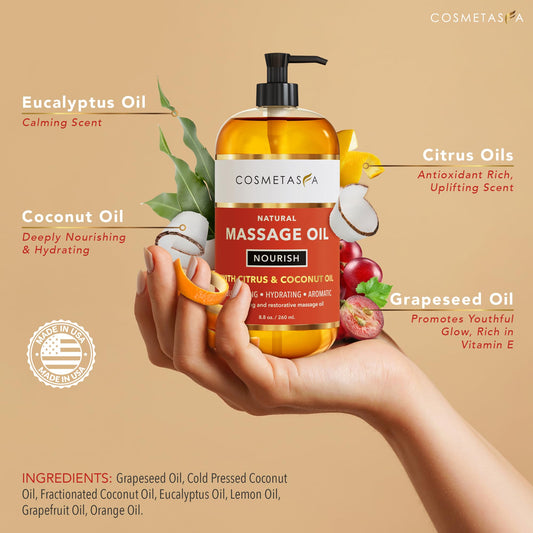 Cosmetasa Muscle Massage Oil with Roller