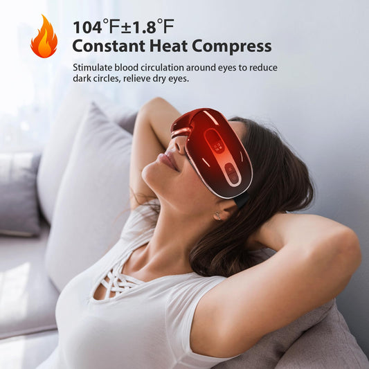 Fmalve Heat Cooling Eye Massager for Migraines 2024