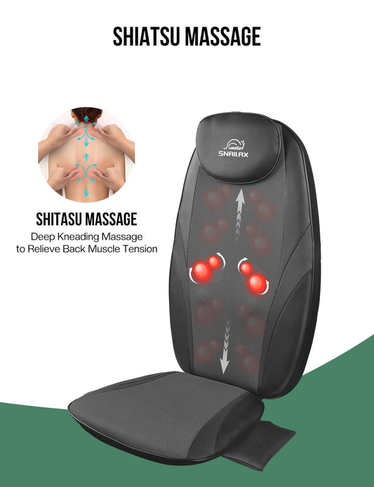 Snailax Back Massager with Heat, Full Body Chair