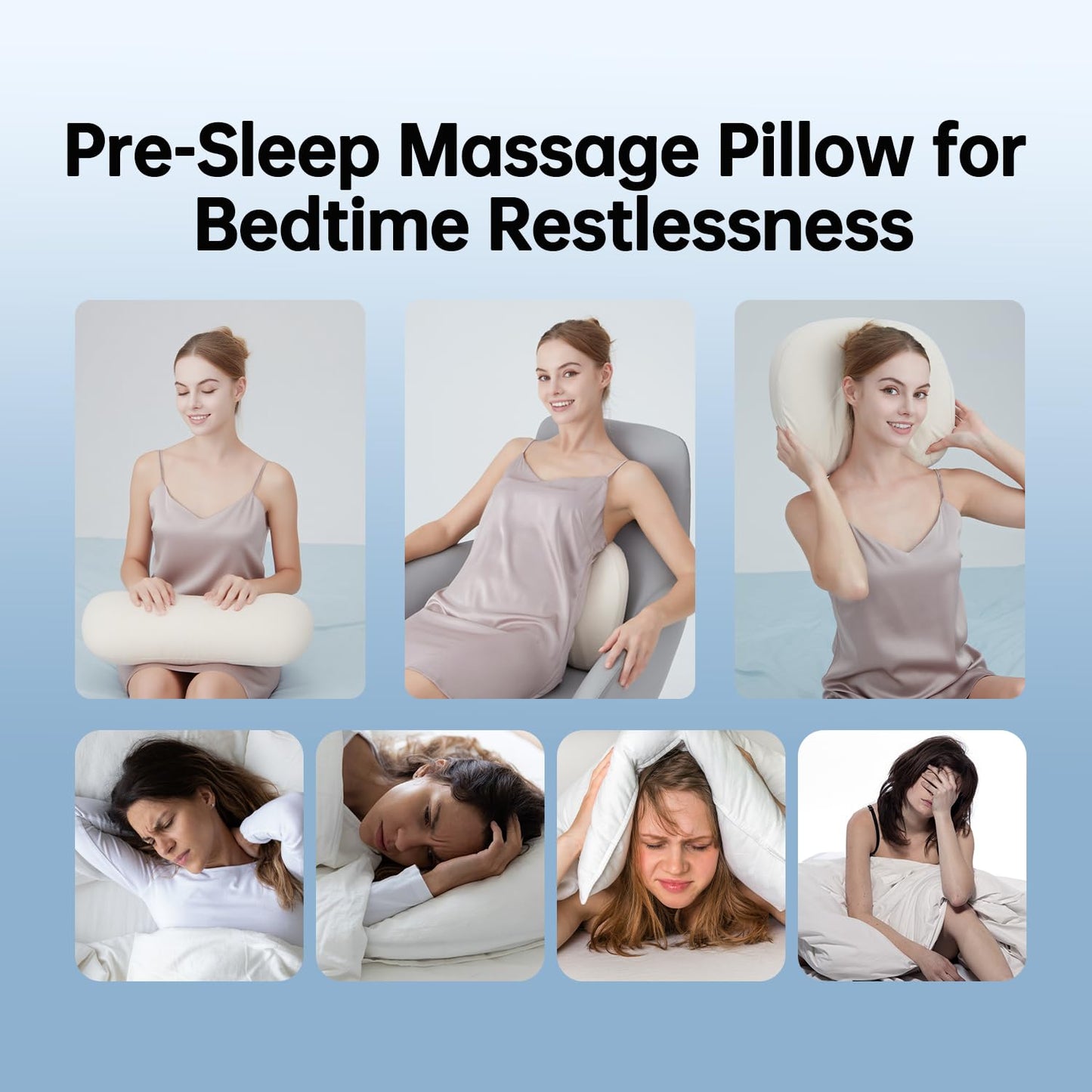 Heyelax Neck Massager Pillow with Heat, Cordless