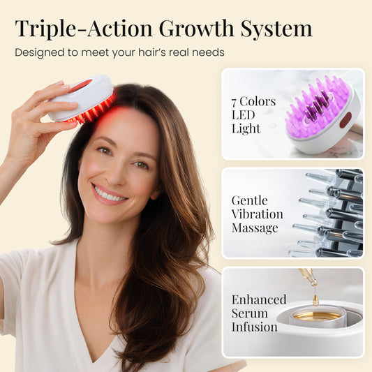 Scalpistry Red Light Scalp Massager Brush, Cordless