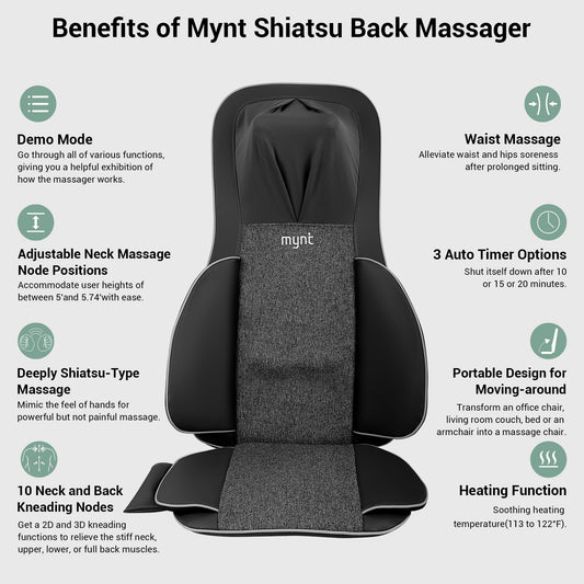 Mynt Back Massage Chair Pad