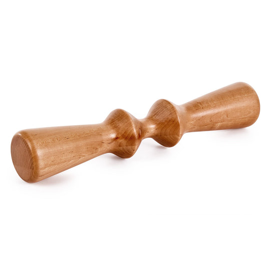 EarthLite Wooden Back Roller, Deep Tissue Massage Tool