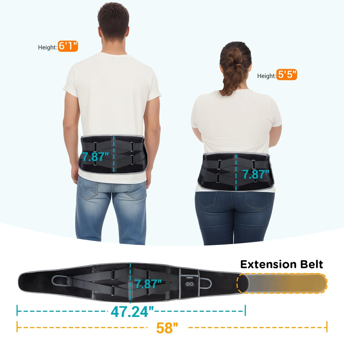 Comfytemp Cordless Heating Pad Massager, Portable Back Relief