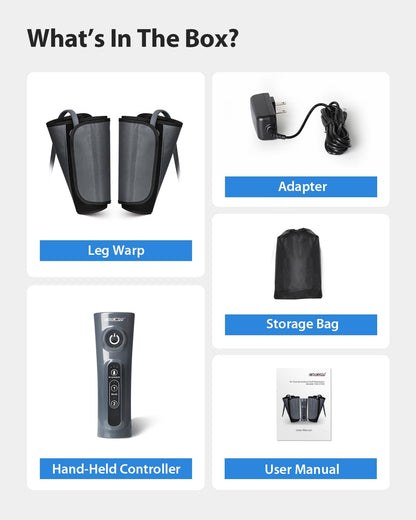 CINCOM Leg Compression Massager, 2 Modes, 3 Levels