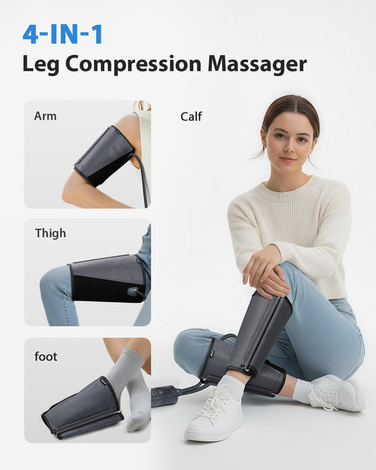 CINCOM Leg Compression Massager, 2 Modes, 3 Levels