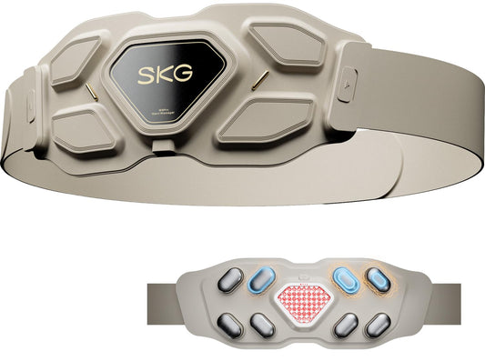 SKG Lower Back Massager, Cordless Heat & Vibration