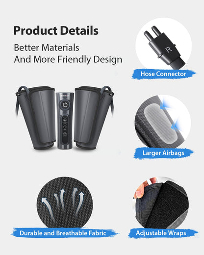 CINCOM Leg Compression Massager, 2 Modes, 3 Levels