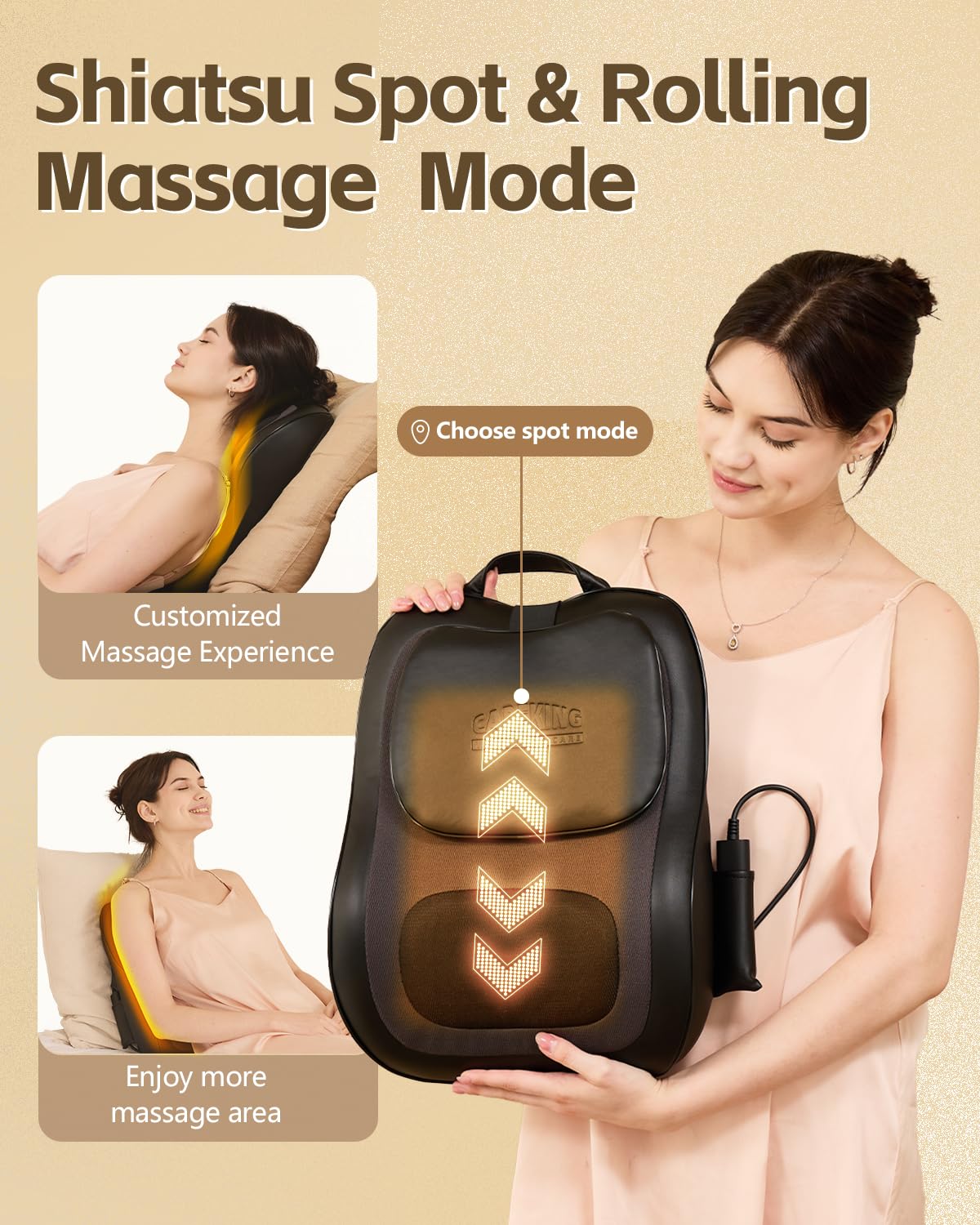 CAREKING Shiatsu Back Massager with Heat