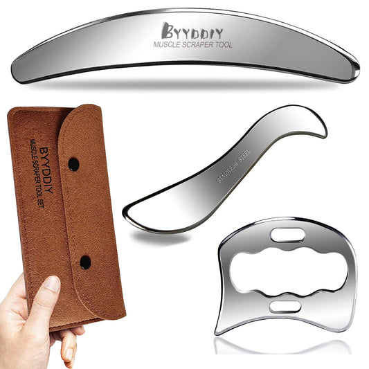 BYYDDIY 3-in-1 Gua Sha Scraper Set