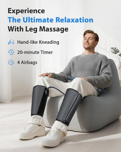 CINCOM Leg Compression Massager, 2 Modes, 3 Levels