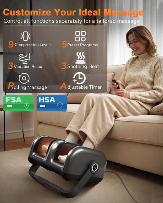 JZBRAIN Shiatsu Foot Massager Machine with Heat 5909 Series